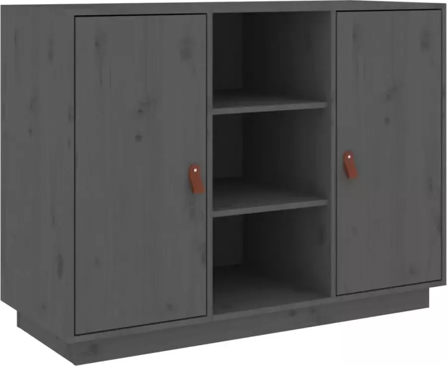 Maison Exclusive Dressoir 100x40x75 cm massief grenenhout grijs
