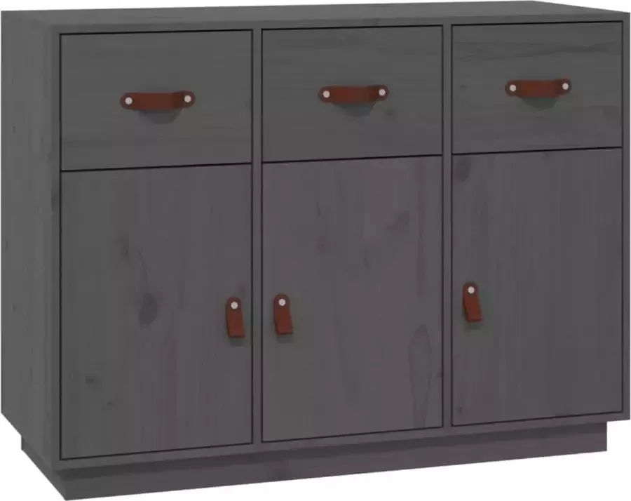 Maison Exclusive Dressoir 100x40x75 cm massief grenenhout grijs - Foto 3