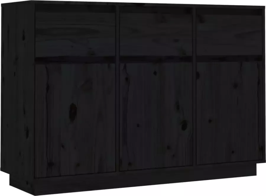 Maison Exclusive Dressoir 110x34x75 cm massief grenenhout zwart