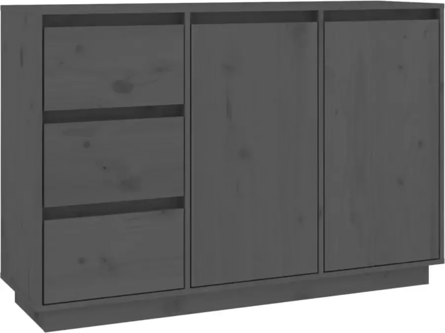 Maison Exclusive Dressoir 111x34x75 cm massief grenenhout grijs
