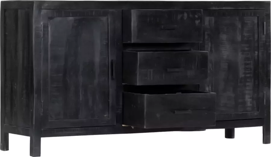 Maison Exclusive Dressoir 147x40x80 cm massief mangohout zwart
