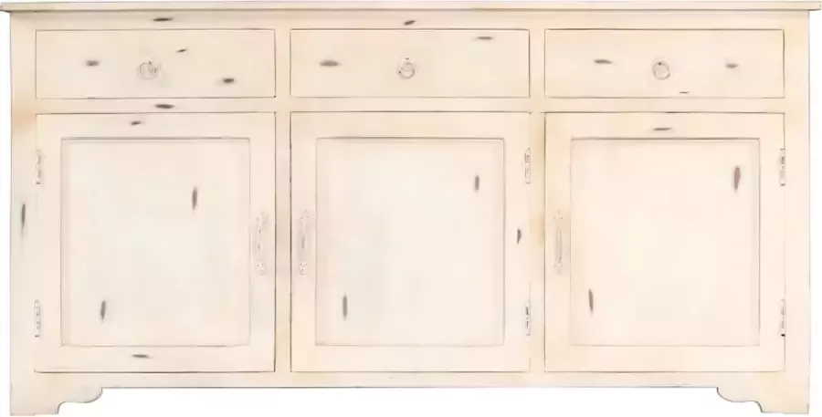 Maison Exclusive Dressoir 160x40x80 cm massief mangohout wit