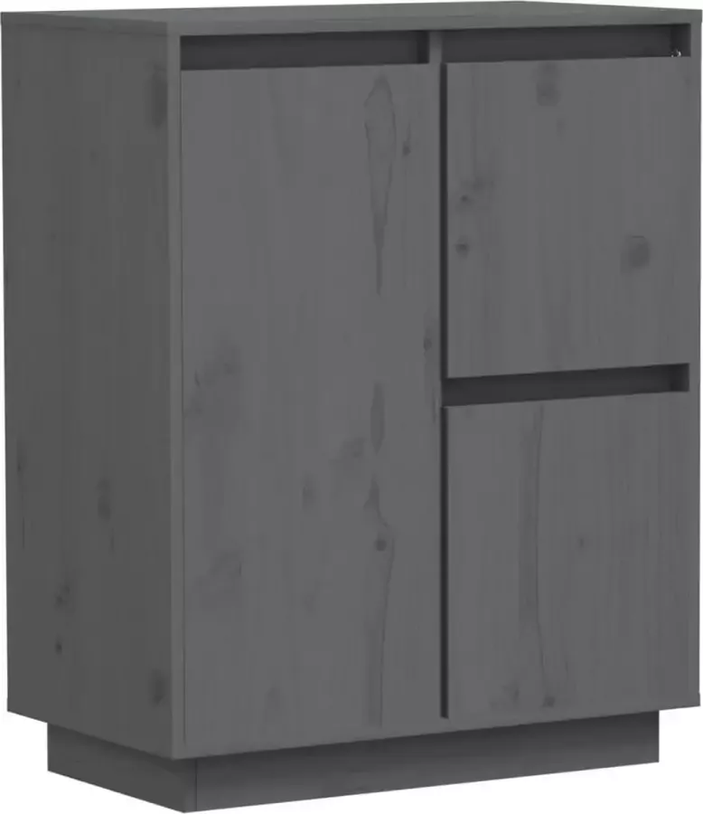 Maison Exclusive Dressoir 60x34x75 cm massief grenenhout grijs