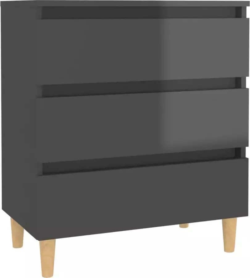 Maison Exclusive Dressoir 60x35x69 cm spaanplaat hoogglans grijs