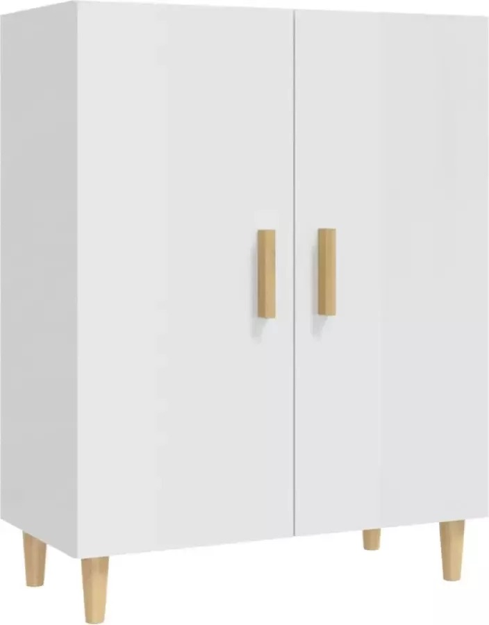 Maison Exclusive Dressoir 70x34x90 cm bewerkt hout hoogglans wit