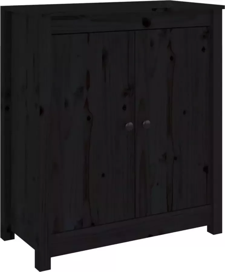 Maison Exclusive Dressoir 70x35x80 cm massief grenenhout zwart