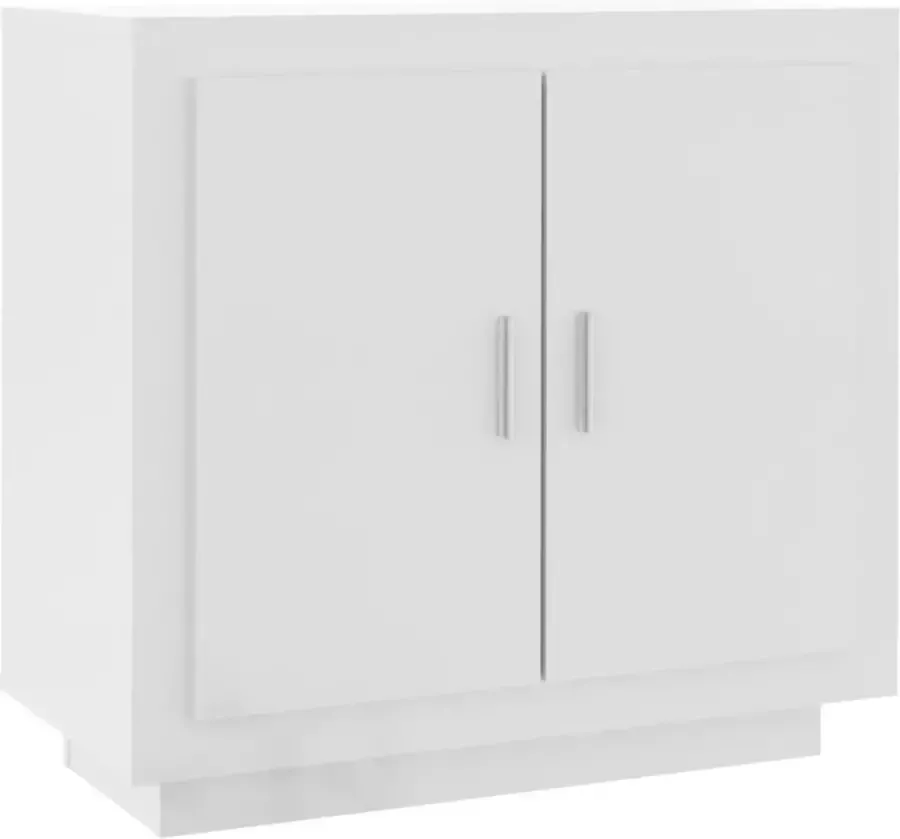 Maison Exclusive Dressoir 80x40x75 cm bewerkt hout hoogglans wit