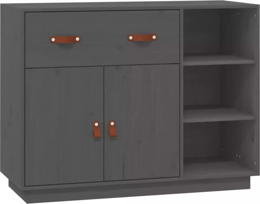 Maison Exclusive Dressoir 98 5x40x75 cm massief grenenhout grijs