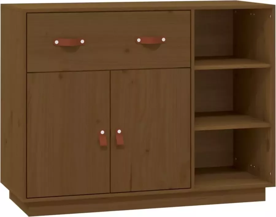 Maison Exclusive Dressoir 98 5x40x75 cm massief grenenhout honingbruin