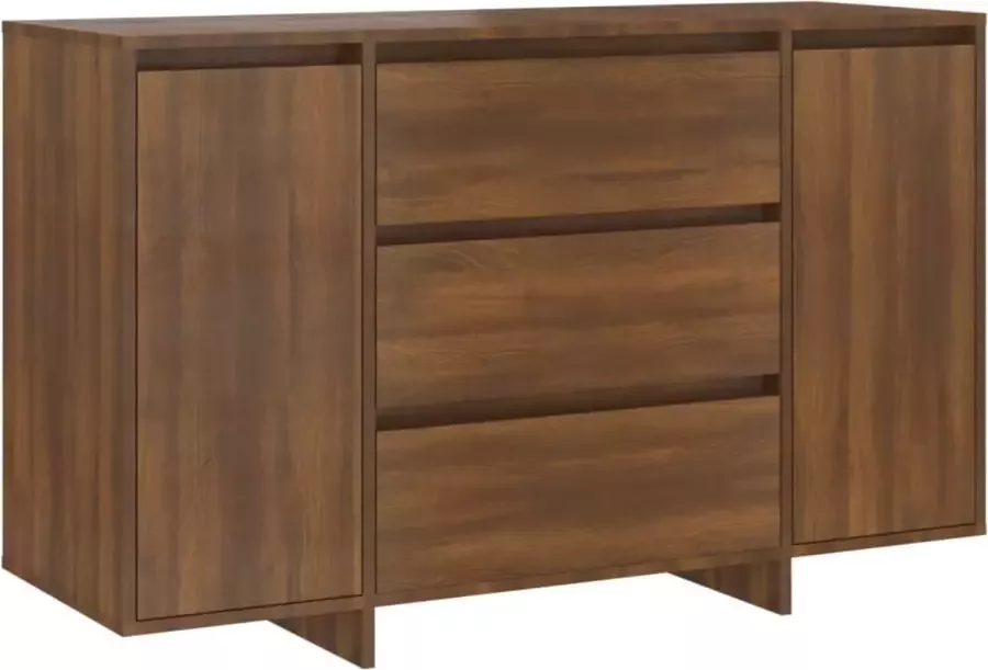 Maison Exclusive Dressoir met 3 lades 120x41x75 cm spaanplaat bruineikenkleurig
