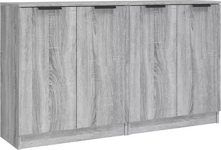 Maison Exclusive Dressoirs 2 st 60x30x70 cm bewerkt hout grijs sonoma eikenkleur