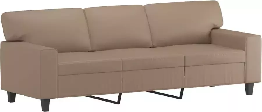 Maison Exclusive Driezitsbank 180 cm kunstleer cappuccinokleurig