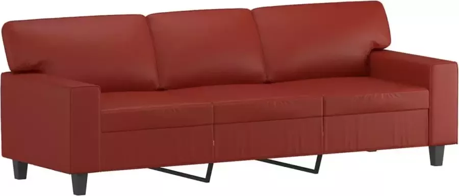 Maison Exclusive Driezitsbank 180 cm kunstleer wijnrood