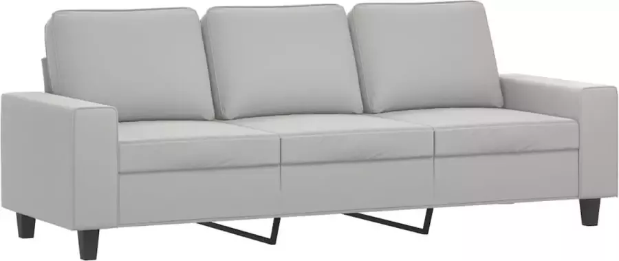 Maison Exclusive Driezitsbank 180 cm microvezelstof lichtgrijs
