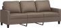 Maison Exclusive Driezitsbank 180 cm stof taupe - Thumbnail 3