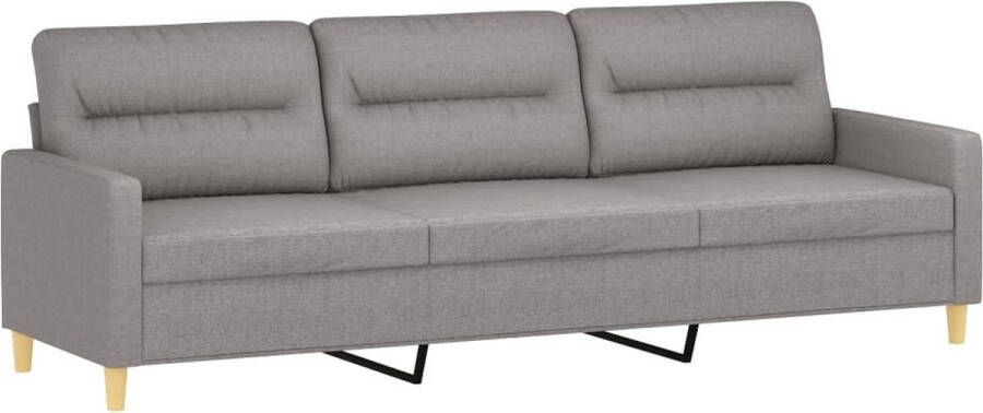 Maison Exclusive Driezitsbank 210 cm stof lichtgrijs
