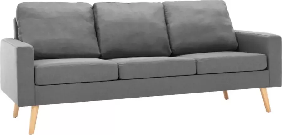 Maison Exclusive Driezitsbank stof lichtgrijs - Foto 2