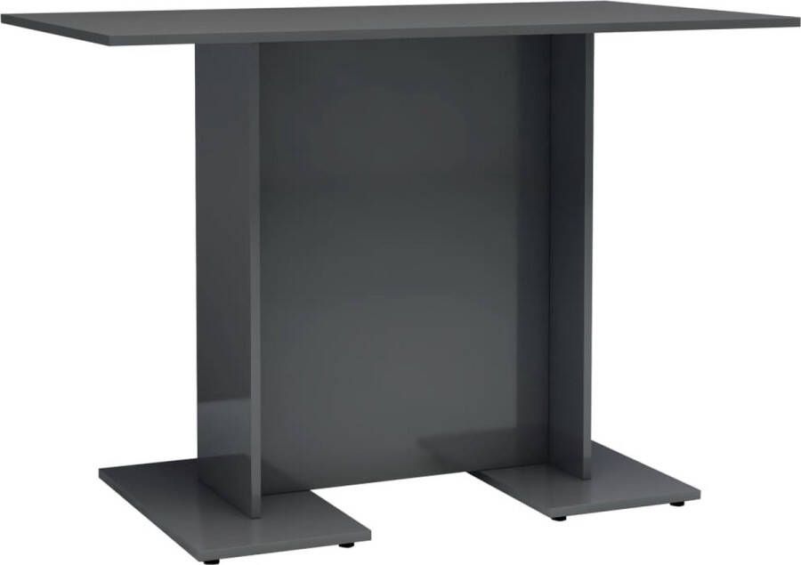 Maison Exclusive Eettafel 110x60x75 cm bewerkt hout hoogglans grijs