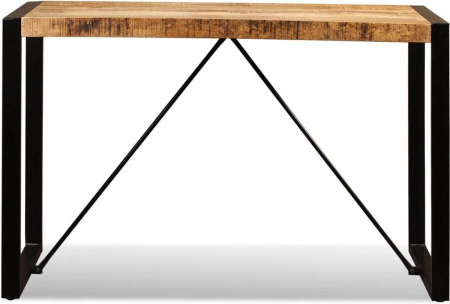 Maison Exclusive Eettafel 120 cm massief ruw mangohout