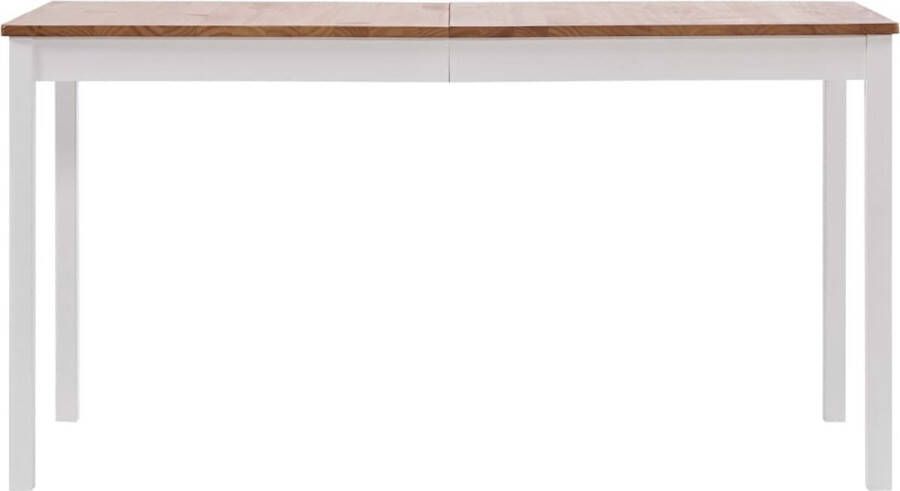 Maison Exclusive Eettafel 140x70x73 cm grenenhout wit en bruin