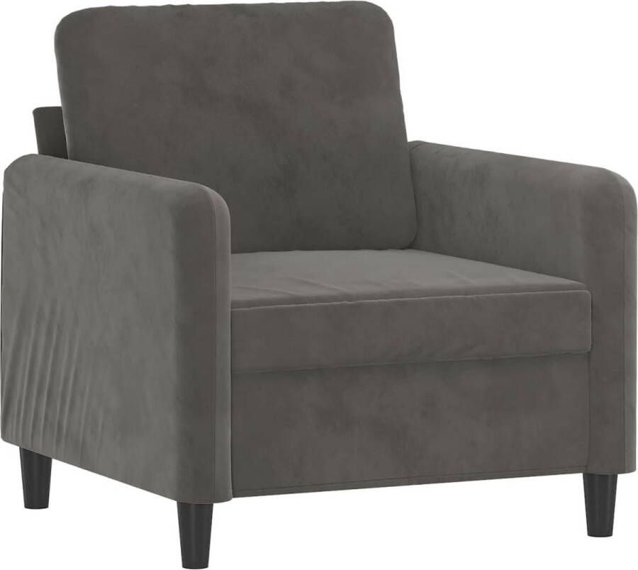 Maison Exclusive Fauteuil 60 cm fluweel donkergrijs