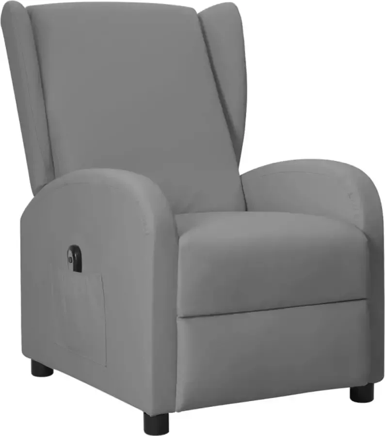 Maison Exclusive Fauteuil elektrisch verstelbaar kunstleer grijs