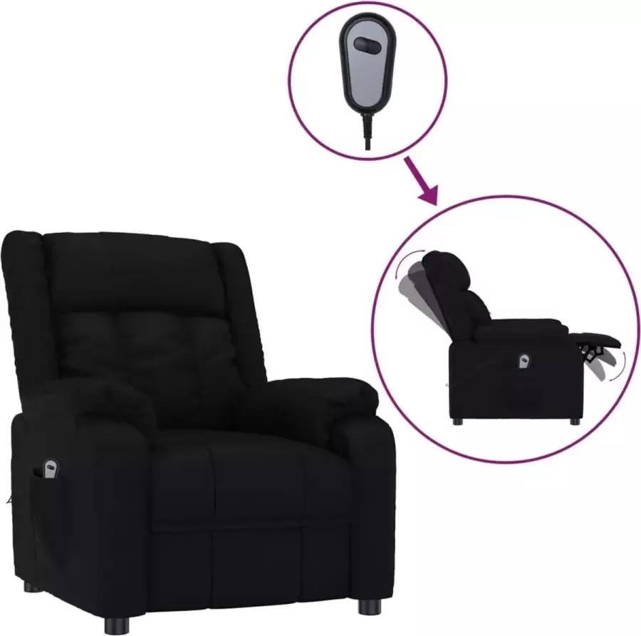 Maison Exclusive Fauteuil elektrisch verstelbaar kunstleer zwart