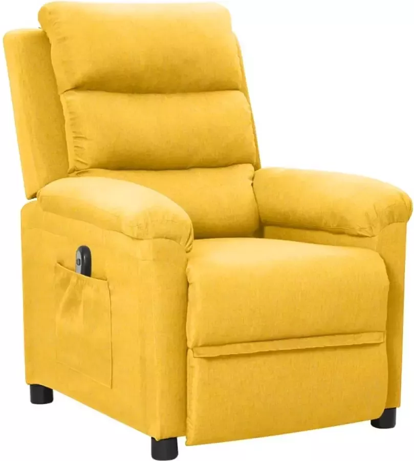 Maison Exclusive Fauteuil elektrisch verstelbaar stof geel