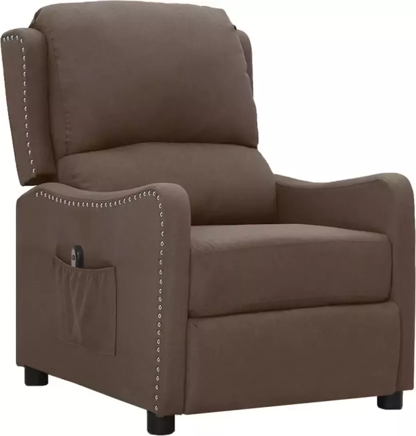 Maison Exclusive Fauteuil elektrisch verstelbaar stof taupe