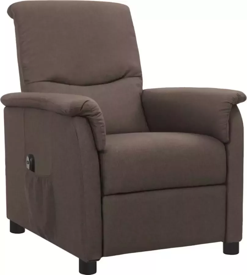 Maison Exclusive Fauteuil elektrisch verstelbaar stof taupe