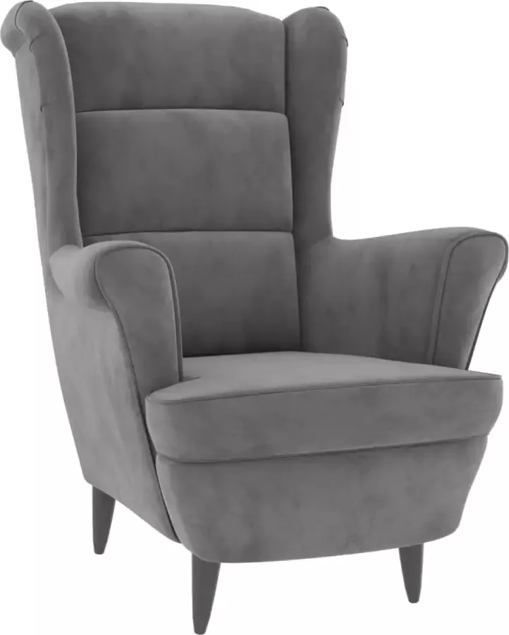 Maison Exclusive Fauteuil fluweel lichtgrijs