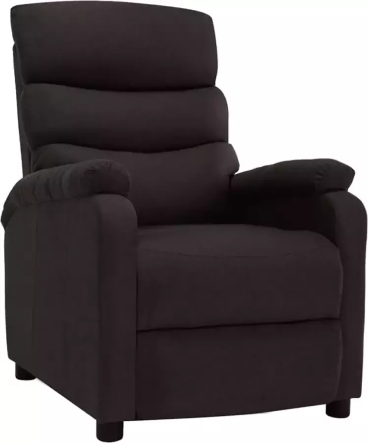 Maison Exclusive Fauteuil verstelbaar elektrisch stof donkerbruin