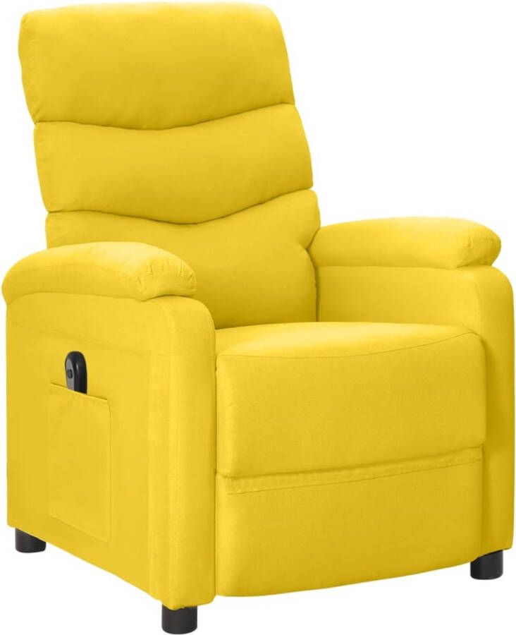 Maison Exclusive Fauteuil verstelbaar elektrisch stof mosterdgeel