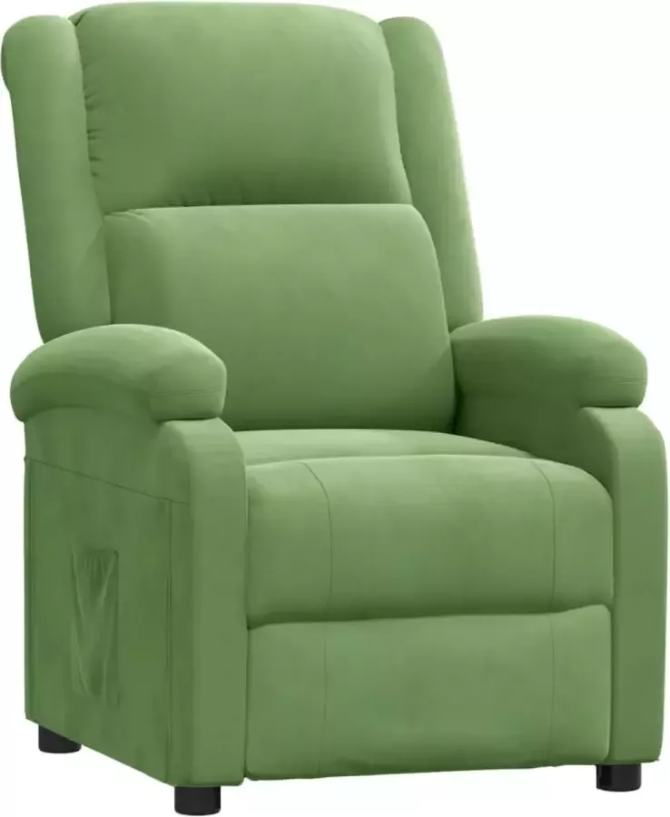 Maison Exclusive Fauteuil verstelbaar fluweel lichtgroen