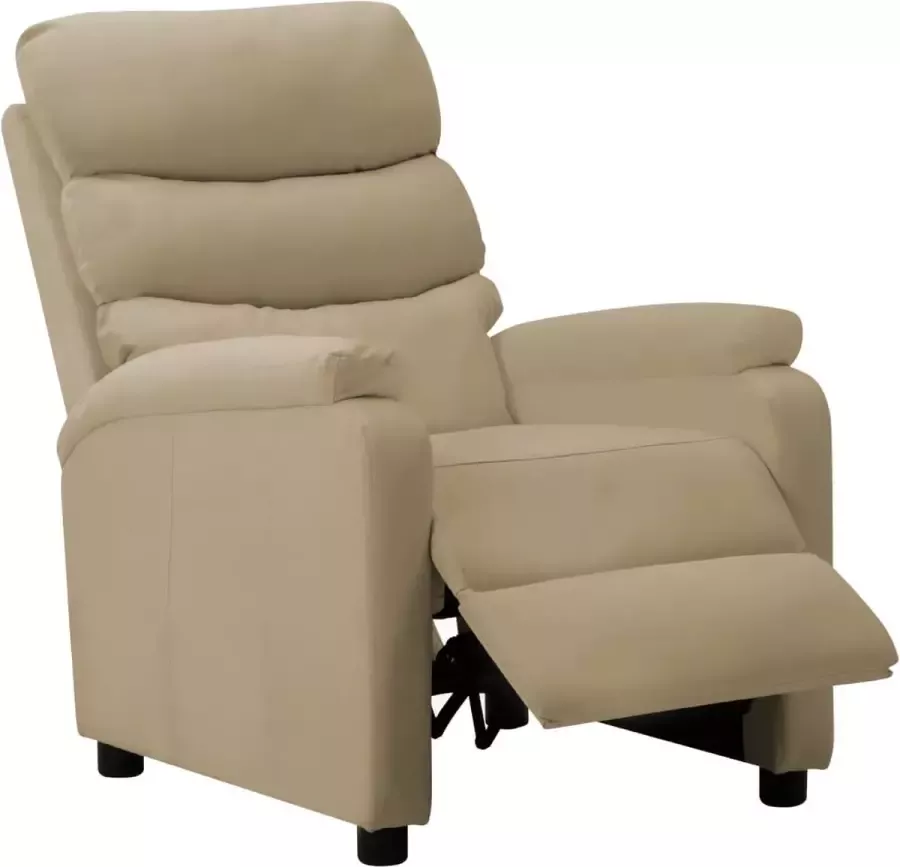 Maison Exclusive Fauteuil verstelbaar kunstleer cappuccinokleurig