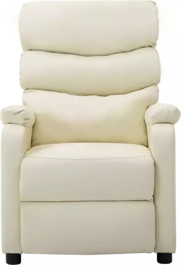 Maison Exclusive Fauteuil verstelbaar kunstleer crèmekleurig - Foto 3