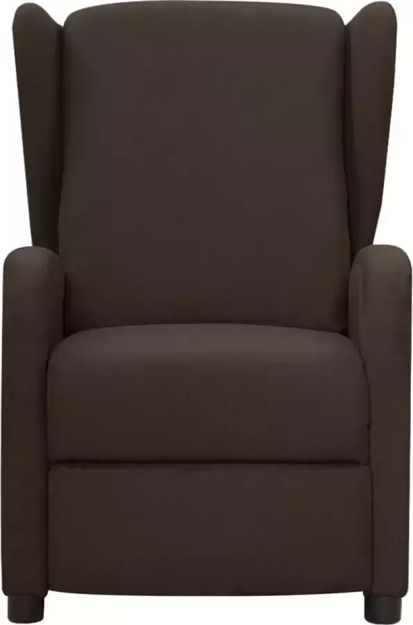 Maison Exclusive Fauteuil verstelbaar stof donkerbruin