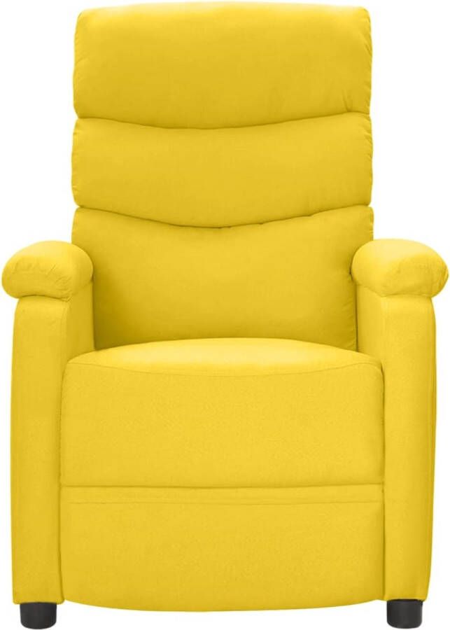 Maison Exclusive Fauteuil verstelbaar stof mosterdgeel