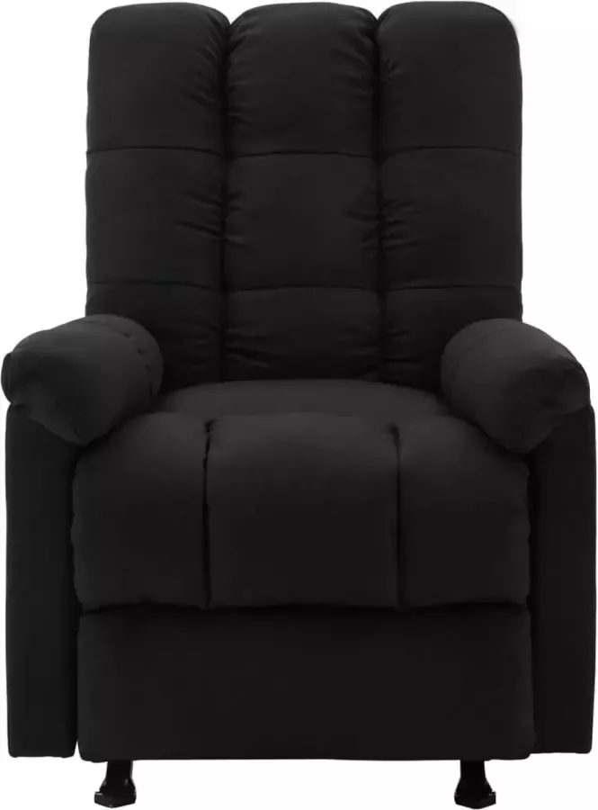 Maison Exclusive Fauteuil verstelbaar stof zwart