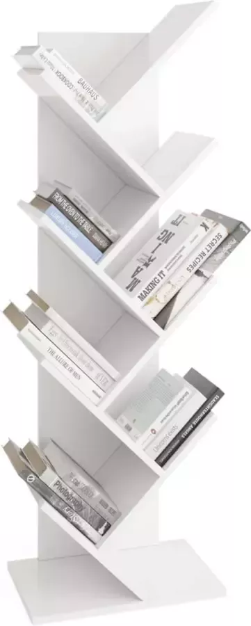 Maison Exclusive FMD Boekenplank staand geometrisch wit