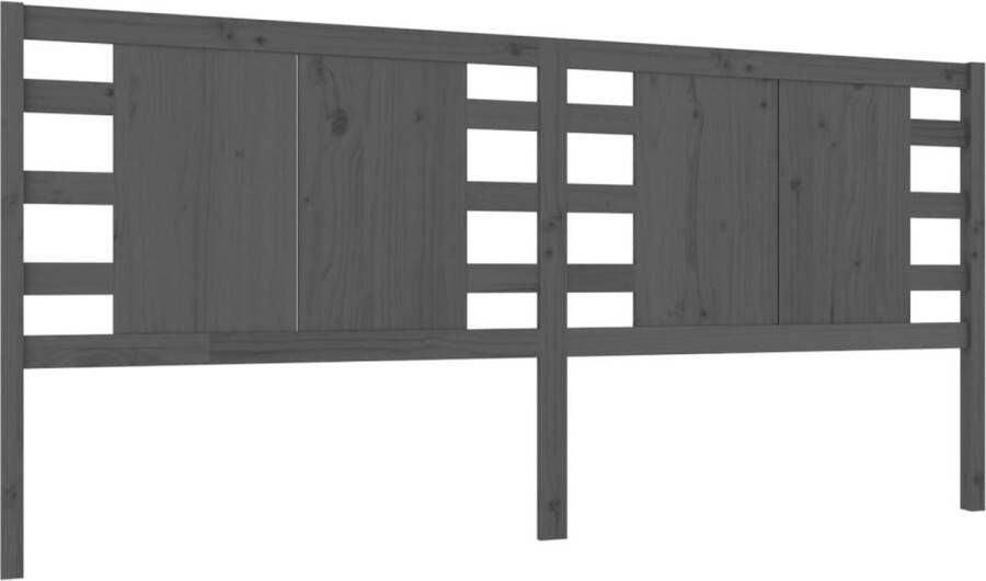 Maison Exclusive Hoofdbord 141x4x100 cm massief grenenhout grijs