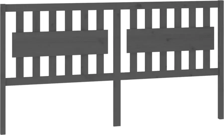 Maison Exclusive Hoofdbord 185 5x4x100 cm massief grenenhout grijs - Foto 2