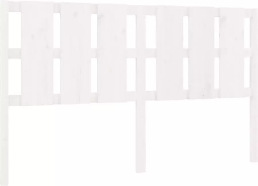 Maison Exclusive Hoofdbord 185 5x4x100 cm massief grenenhout wit - Foto 2
