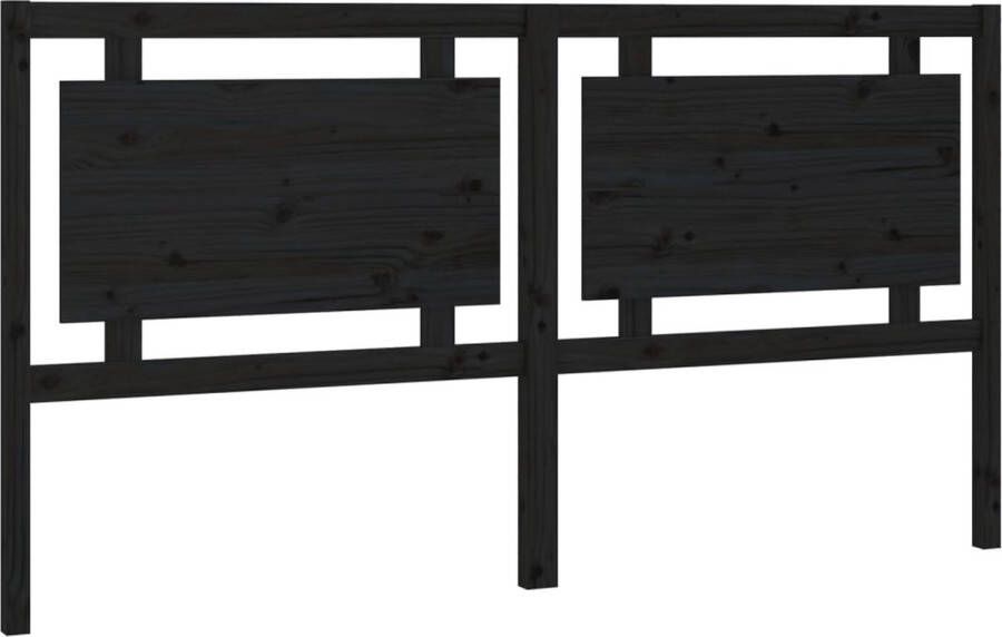 Maison Exclusive Hoofdbord 185 5x4x100 cm massief grenenhout zwart - Foto 4