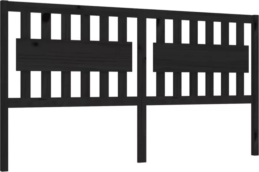 Maison Exclusive Hoofdbord 185 5x4x100 cm massief grenenhout zwart - Foto 3