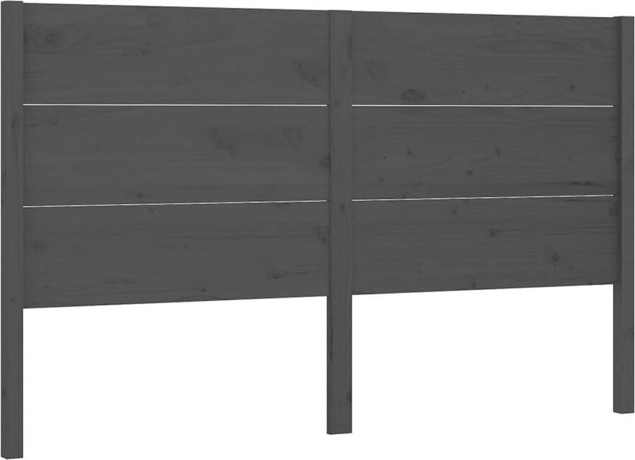 Maison Exclusive Hoofdbord 186x4x100 cm massief grenenhout grijs