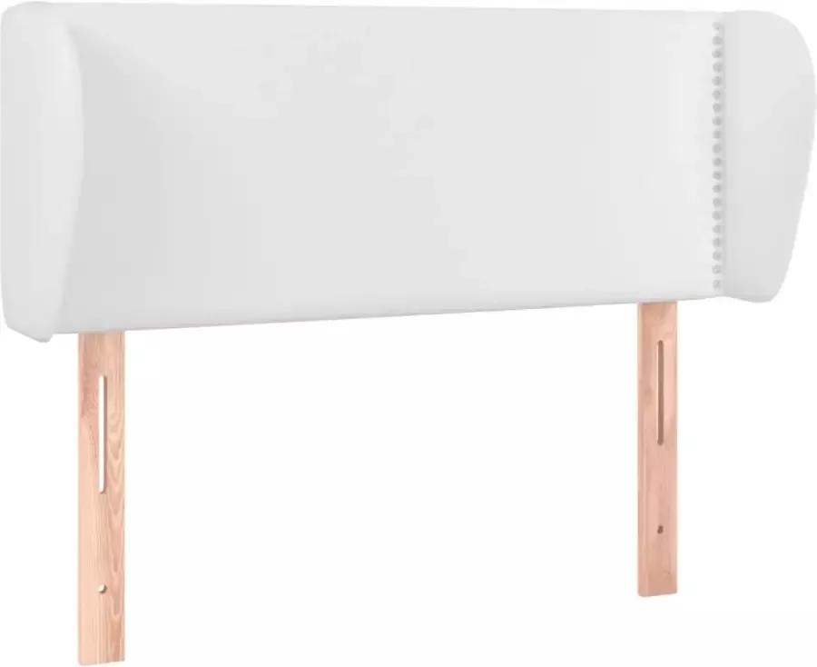 Maison Exclusive Hoofdbord met randen 103x23x78 88 cm kunstleer wit