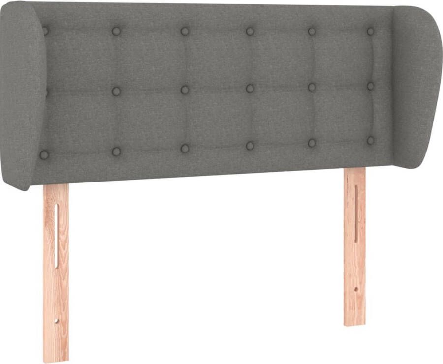 Maison Exclusive Hoofdbord met randen 103x23x78 88 cm stof donkergrijs - Foto 1