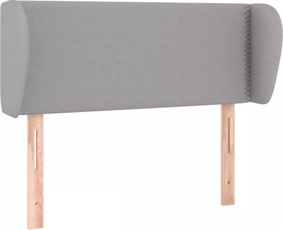 Maison Exclusive Hoofdbord met randen 103x23x78 88 cm stof lichtgrijs