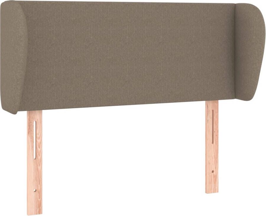 Maison Exclusive Hoofdbord met randen 103x23x78 88 cm stof taupe - Foto 1